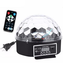 DMX512 RGB 프리미엄 사운드 컨트롤 미러볼 파티 무대 조명 LED 27W 리모컨, CHINA, 미국 플러그, DMX512 with remote