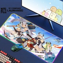 에픽 세븐 Rgb 마우스 패드 게이머 키보드 매트 책상 애니메이션 카펫 Pc 빅 게임 캐비닛 확장, 08 GG001213_01 RGB300x700x3mm