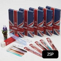 켄트 켄트 시즌2 크리스탈 콤팩트 초극세모 칫솔 25P+칫솔케이스 1개(블루/투명 중 랜덤)+켄트쇼핑백 1개, 2세트