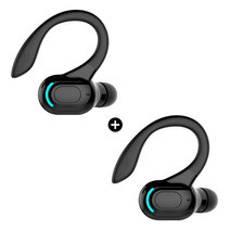 WJSHOP F8 2pcs 귀걸이형 HIFI 스테레오 IPX4방수 블루투스 무선이어폰 (블랙/화이트/그린/블루/레드), 블랙