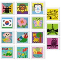 [동화오피스] 데코샌드 액자만들기 / 샌드아트 DIY 어린이 만들기키트, 114 애벌레, 1개