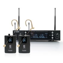 K-SORI MRX1902HH 강의용무선마이크 회의용마이크 무선마이크 900MHz 2CH 고감도마이크, 선택7:본체+이어셋+이어셋마이크