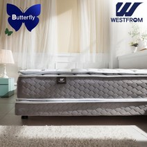 [웨스트프롬] 모던 버터플라이 B3 필로우탑 매트리스퀸 / 전국착불, 라이트그레이