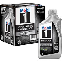 Mobil 1 모빌원 5W-30 엔진오일 (946ml) 6개 94001 Synthetic Motor Oil, 946ml, Car Truck  94001 5W-30
