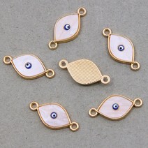 공예 부속 6pcs 행운의 터키 악마의 매력 커넥터 맞는 목걸이 팔찌 수제 DIY 쥬얼리 액세서리 만들기, 24 6pcs color 20