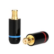 A2DC 플러그 커넥터 스피커 터미널 이어폰 핀 오디오 어댑터 ATH-CKS1100 LS400 E40 E50 E70 와이어, 01 Black_01 1 Pair