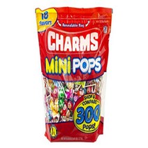 Charms Mini Pops 18 Assorted Flavors with Resealable Bag (300 Count), 1