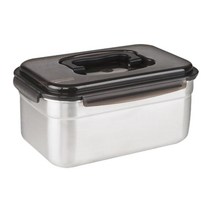 올품락 국산 스텐 밀폐용기(직)핸디3호 3600ml 그레이, 단품