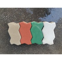 라인 인터록킹 U형 보도블럭, 녹색, 10장