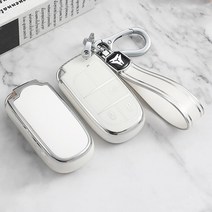지프 닷지 램 1500 챌린저 듀랑고 키 체인 액세서리 용 3 버튼 TPU 자동차 원격 고리 케이스 커버, [01] black key case