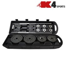 K4스포츠아몸디 K4-54 아령 덤벨세트 50kg 조립식무게조절 웨이트운동, 블랙