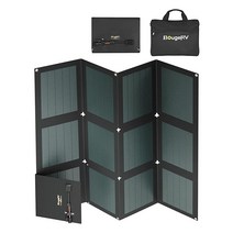 BougeRV Paso 100W CIGS 휴대용 태양열 패널 - 탐험가 발전소용 가방이 있는 접이식 전원 충전기 야외 캠핑 여행 또는 뒷마당 사용을 위한 IP65 방수 및 방진
