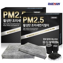 대한 PM2.5 활성탄 자동차 에어컨필터, 2개입, 아반떼MD Hybrid겸용- PC134