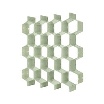 JOYJOO 조절 가능한 서랍 오거나이저 DIY 스타일 벌집 플라스틱 파티션 보관 판자 양말 벨트 스카프 속옷 문구 칸막이 정리함 8개 팩 그린, Green