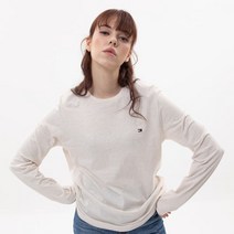 타미힐피거 남여공용 크루넥 긴팔 티셔츠