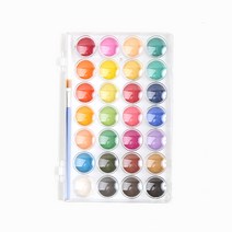 민화샵 솔리드 고체물감 수채화파레트, 솔리드 28색 UATCR0163