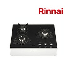린나이 3구 블랙펄코팅 가스쿡탑 가스레인지 RBR-P3500 프리스탠드식, 높은스탠드(화이트), LNG도시가스, RBR-P3501D(건전지식)