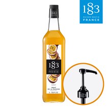 트렌드커피 1883 패션프룻 시럽 1L+1883 정품 로고 시럽펌프