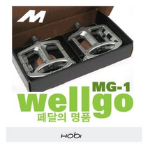 [웰고] 호비 MG-1 자전거페달 마그네슘 MTB 페달, 색상:레드, 색상:레드