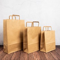 디자인랩 크라프트 플랫 쇼핑백(3입) 포장 소, 3개