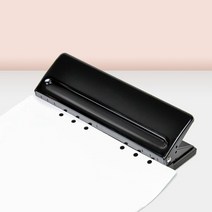 스프링제본기 스프링 중철 휴대용 전문가용 대형 셀프 와이어링 제본 사무용 문서 루스 리프 용지 홀 펀치 표준 펀처 조정 가능한 스테이플러 홈 오피스 바인딩 용품 학생 문구 장비, 1pc 블랙