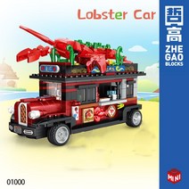 캠핑 카트 트레일러 웨건 도시 차량 트럭 피크닉 자동차 왜건 스트리트 뷰 음식 빌딩 블록 음료 가게 건설 장난감 소녀를 위한, [03] Black