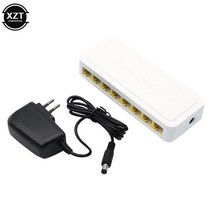 네트워크 스위치 허브 8포트 100 M 스위치 10/100 Mbps 데스크탑 PC 미니 패스트 이더넷 LAN RJ45 네트워크, 01 EU PLUG