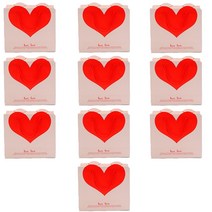 종이쇼핑백 하트 종이가방 소형 10매 답례품 선물쇼핑백