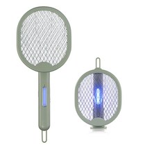 UV 전기모기채 충전식모기채 전기파리채 모기포충기 모기포집기 벽걸이형 모기채 캠핑 해충 모기퇴치, 백색