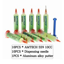 100 기존 AMTECH NC-559-ASM BGA PCB 무 세척 솔더 페이스트 용접 고급 오일 플럭스 그리스 10cc 솔더링 수리, [06] 10개 Rutter