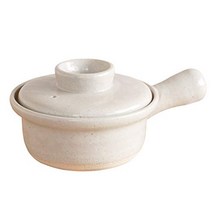 일본뚝배기 TOJIKI TONYA 이가토 내열 한손잡이 밥솥 이가야키 뚜껑 첨부 15cm 화이트 21552, 하얀색