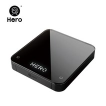 커피전자거을 핸드드립 영웅 전자 저울 부어 전자 드립 저울 타이머 스마트 주방 저울, 검은색, 2kg