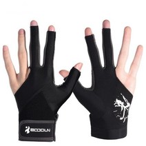 당구장갑 장갑 당구 프로 블랙 선수용당구장갑 오른손잡이용 당구장세손장갑 남녀공용 당구 장갑 세 손가락 오픈 체육관 장갑 왼손 스누커 당구 액세서리 1PC, 3.Black Gray  M