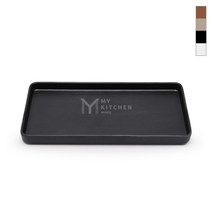 마이키친 투톤컬러 메탈 멜라민 - 직사각접시, 블랙(먹토)