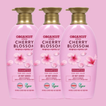 오가니스트 비건 샴푸 체리블라썸 영양 500ml 3개, 수분영양 샴푸(비건) 500ml 3개