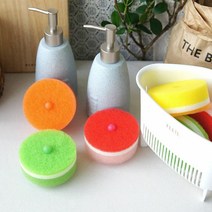 키밍 / 주방 필수템 자취방 가정집 잘 마르는 수세미 세트, 1, 오렌지