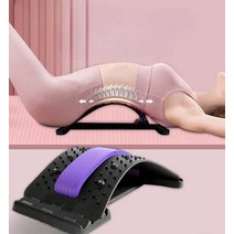 스트레칭 허리디스크 탈출치료기 요추패드 탈출증, 블루 물리치료용 자석 12개