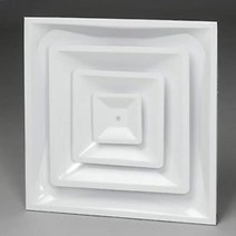 HVAC Premium T-Bar 드롭 천장 그릴 - 3 콘 스텝 다운 디퓨저 - 30.5cm x 30.5cm - 20.3cm 칼라