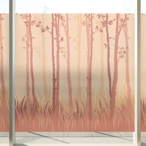 [KT알파쇼핑]고급칼라안개시트_자작나무 숲의 가을_90x90cm, 분리형