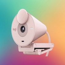 로지텍 코리아 브리오 300 웹캠 줌 컴퓨터 화상 카메라 캠 PC 노트북 로즈핑크, 단품