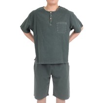 만덕몰 여름용 남녀공용 베이직 반팔 반바지 세트 개량 생활한복 절복 법복 단체복