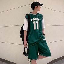 커플민소매티셔츠 아메카지스타일 농구복 남자 트레이닝set 코디 축구유니폼 한세트 드레이프 11 번 4626847418