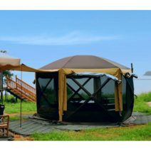 몽골텐트 천막 캠핑 창고 옥상 방수 테라스, 3.6 더블도어 4창+바닥석+핸드백