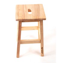 모노먼트 조립식 고무나무 사각스툴 중형 현관벤치의자 통나무의자 의자, 우드