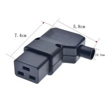 타워 멀티탭 짧은 250V 16A EC320 C19 PDU UPS 유선 전원 콘센트 조립 커넥터 엘보 90 전동 패널 리셉터클, 한개옵션1, 03 SS359 C19