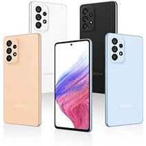 Samsung Galaxy A53 5G 스마트폰 듀얼 SIM Android 휴대전화 6GB RAM 128GB 저장용량 어썸 블랙 + 30개월 보증-32889, 하얀색, 급속 충전기 번들, 흰색