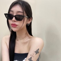VANANA2 남녀공용 캣츠아이 사각 유니크 선글라스