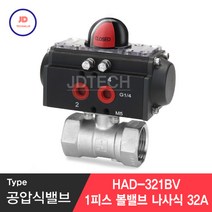 공압식밸브 1PC 볼밸브 나사식32A HAD-321BV
