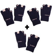 엘마운틴 스마트폰 터치 팬더 기모 요술 장갑 1+1+1여성 남녀공용 겨울 방한 장갑 선물 답례품