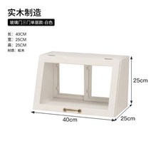 고풍스러운 레트로 스타일 오동나무 원목 옛날찬장 그릇장 미닫이, 40 화이트 (40x25x25cm)